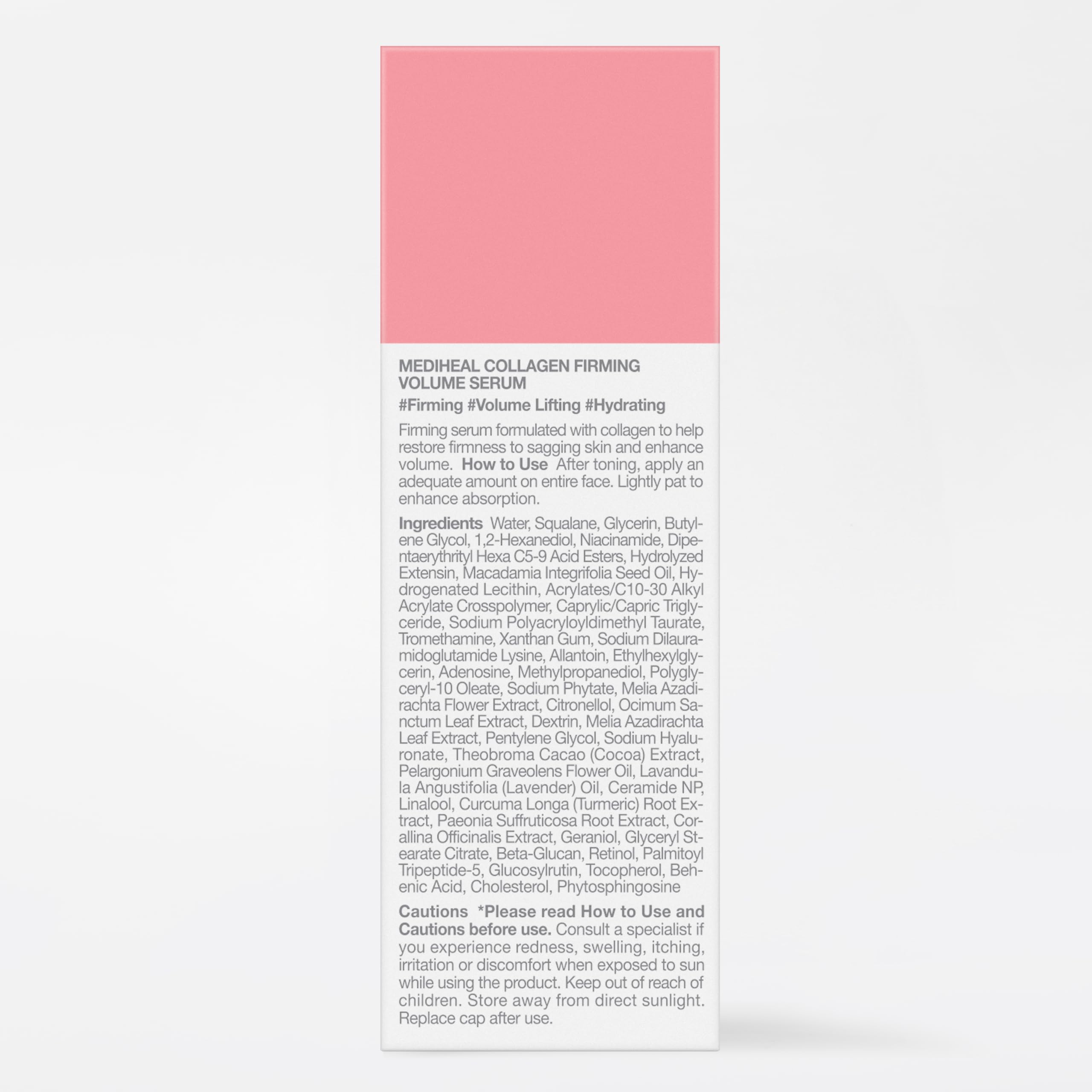 Mediheal Collagen Firming Serum retinol-coated collagen visible on panel