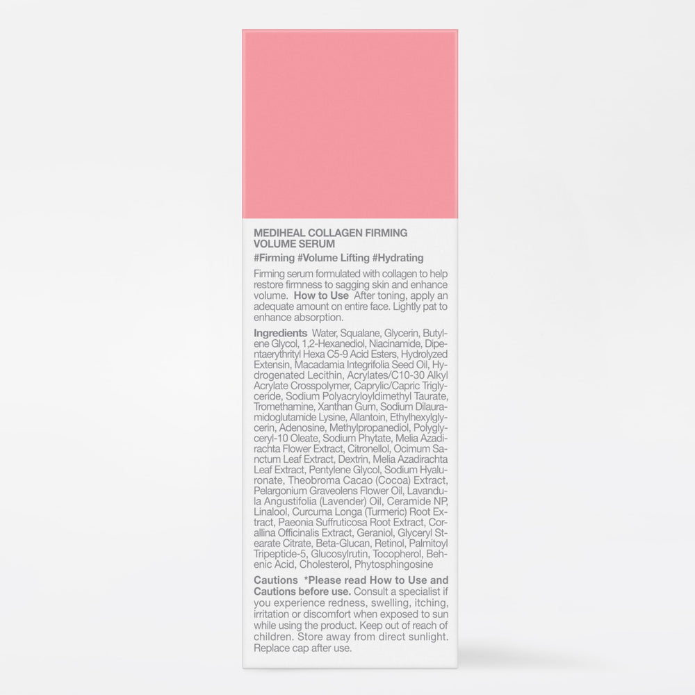 Mediheal Collagen Firming Serum retinol-coated collagen visible on panel