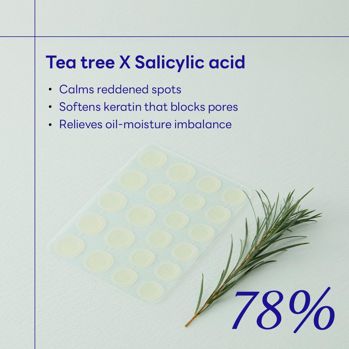 Mediheal Derma Clear Tea Tree Patch with matte finish covers blemish for natural look.
