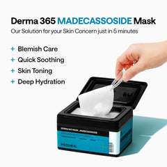 Mediheal Derma365 mask sheet being pulled out for quick treatment