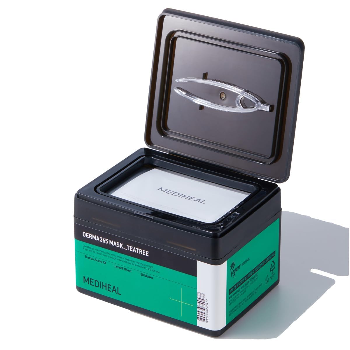 Mediheal Derma 365 Tea Tree Mask pack front view for convenient daily calming skincare