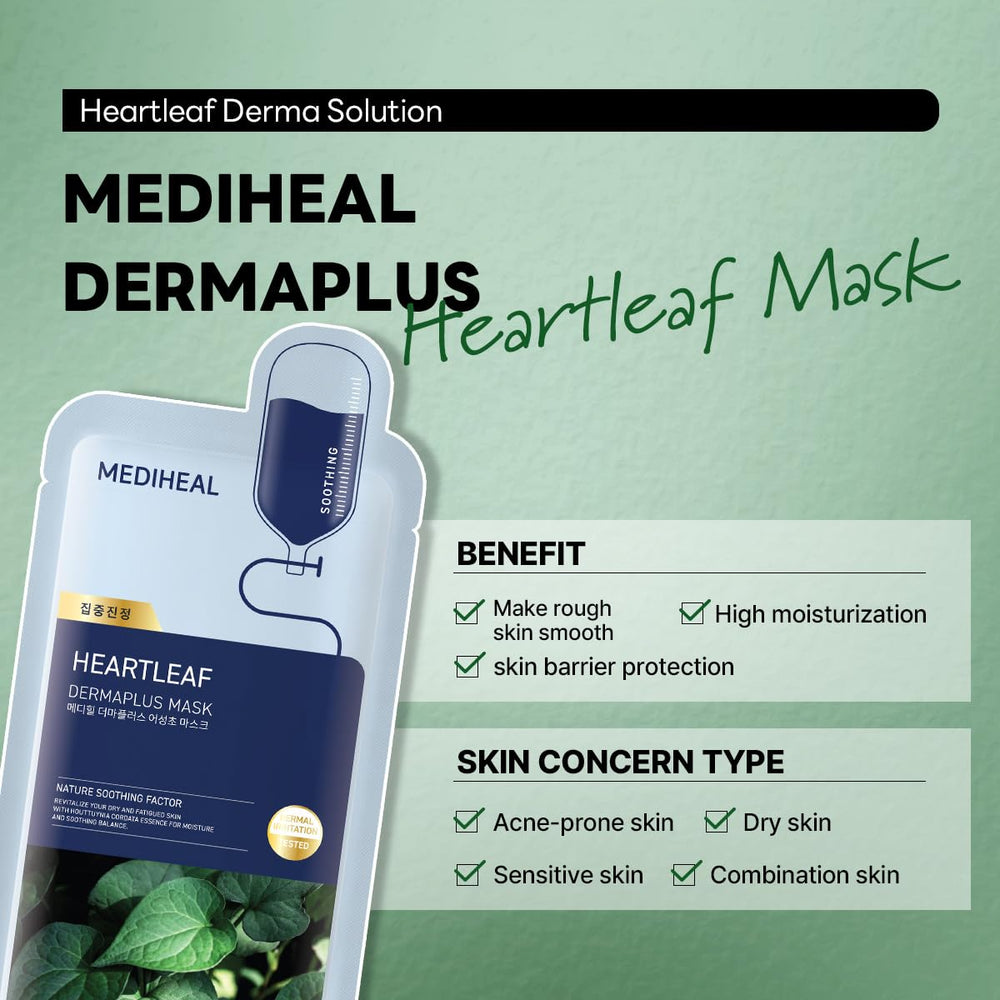 Heartleaf essence with panthenol and hyaluronic blend suggests deep hydration.
