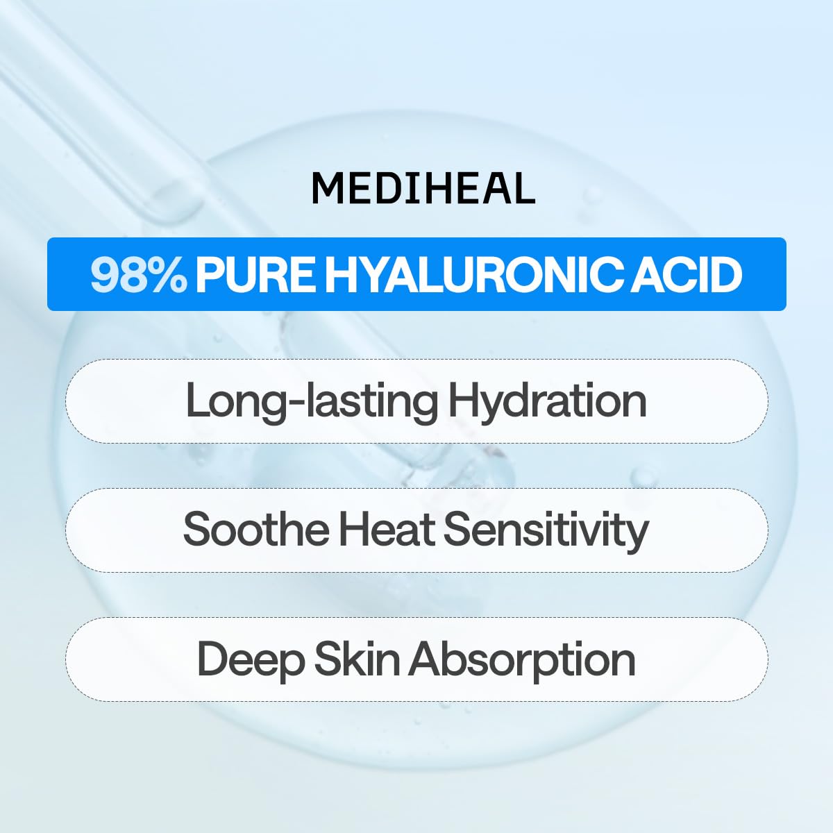 Mediheal Essential Mask Hyaluronate vegan logo image emphasizes vegan formula and ethical skincare.