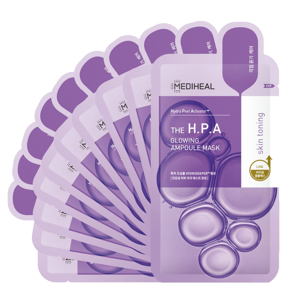 Mediheal HPA Ampoule Face Mask pack ready for use boosts hydration and radiance