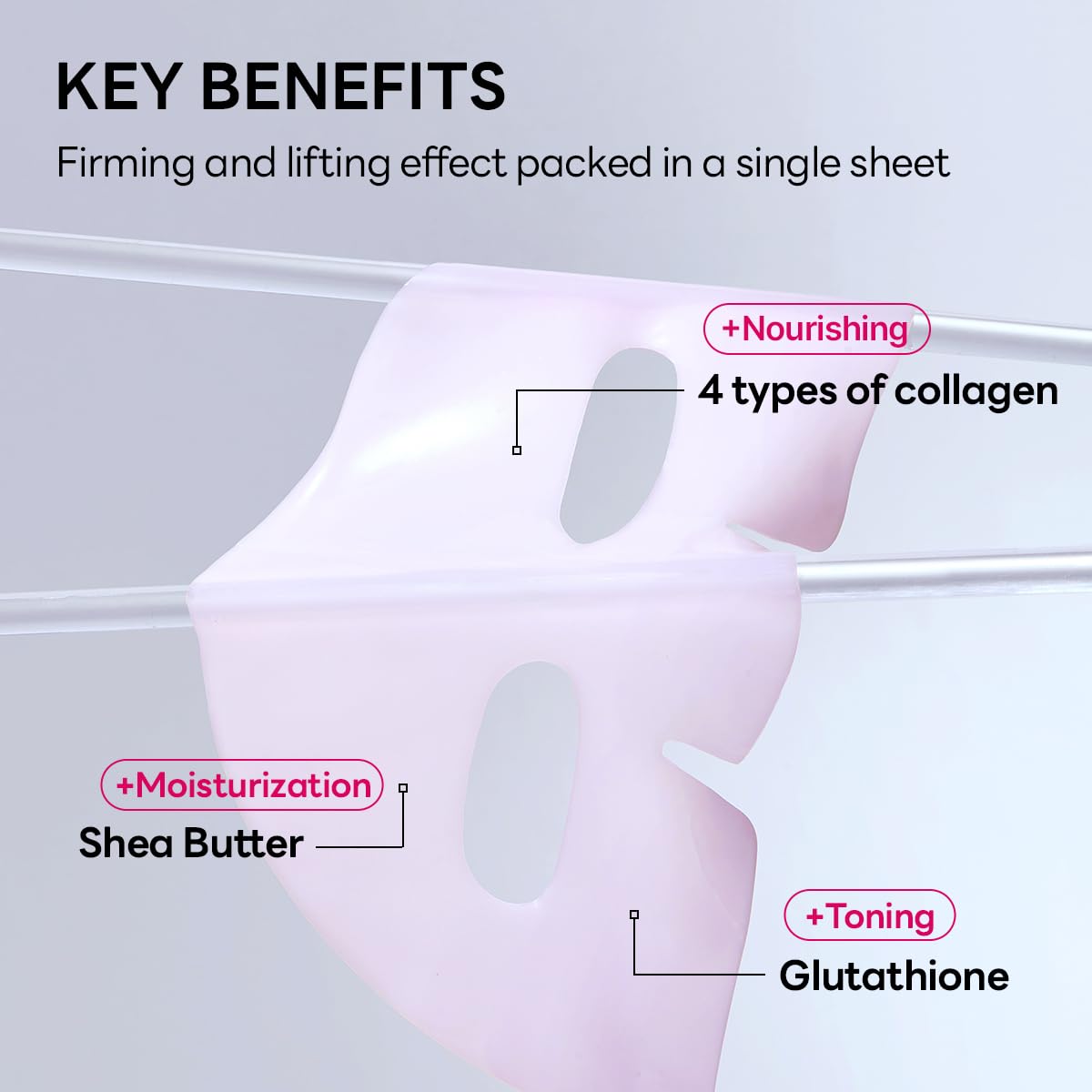Mediheal Hyper Collagen Real Deep Mask pore-analysis visual suggesting smoother appearance
