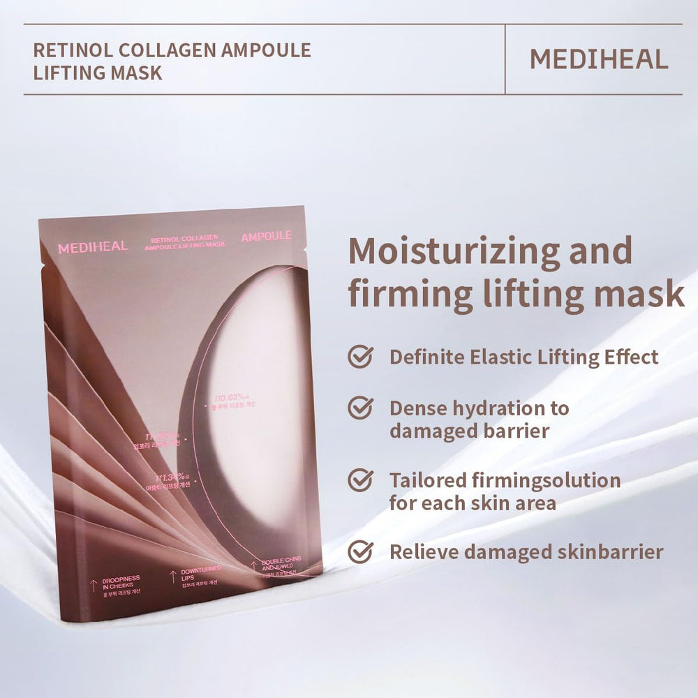 Mediheal lifting mask packaging for at-home skincare routine.