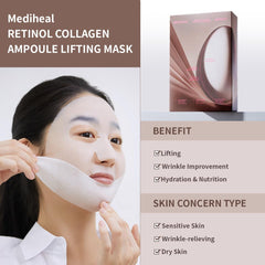 Mediheal lifting mask sheet material highlighted for breathable wear.