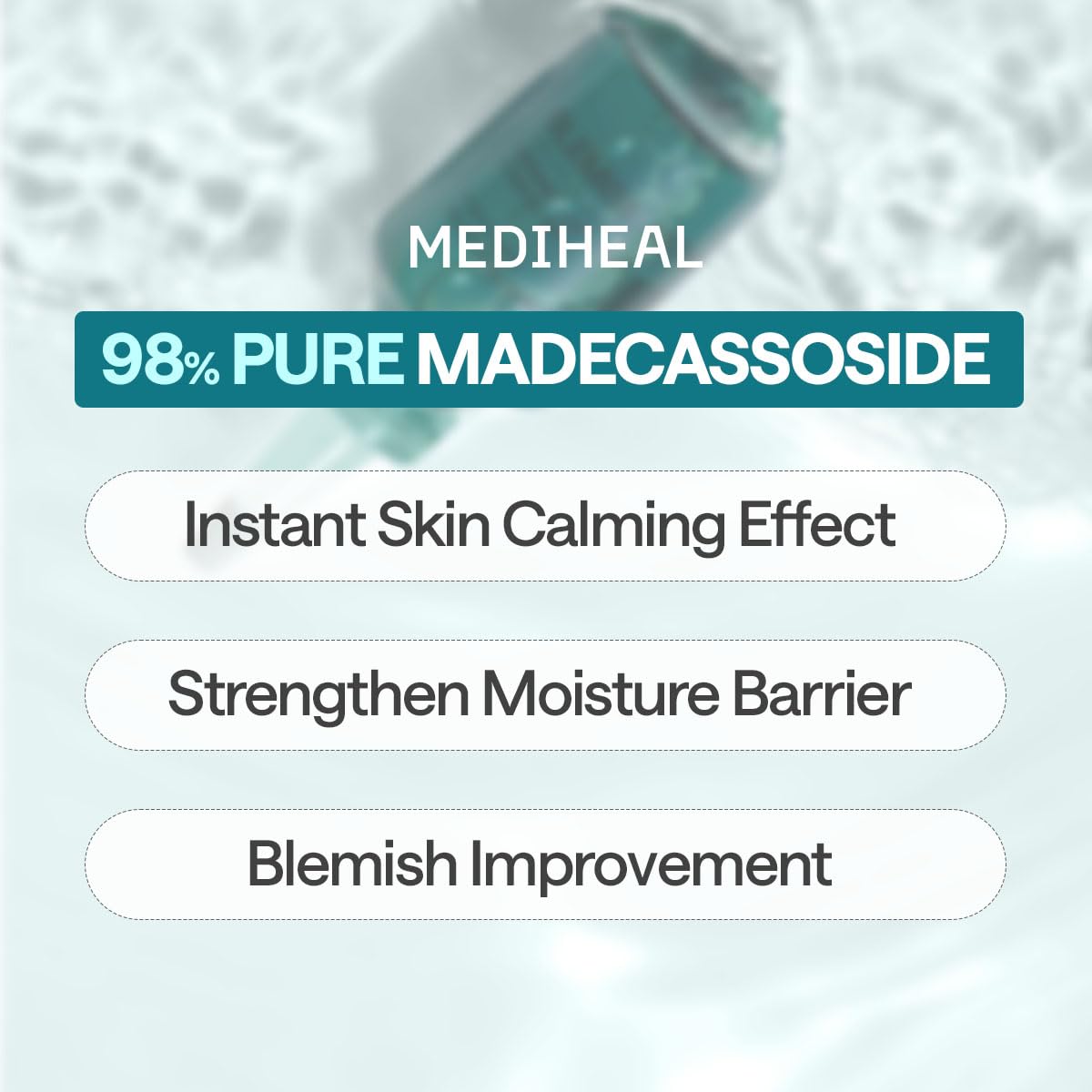 Mediheal Madecassoside Essential Sheet Mask vegan-certified badge on packaging.
