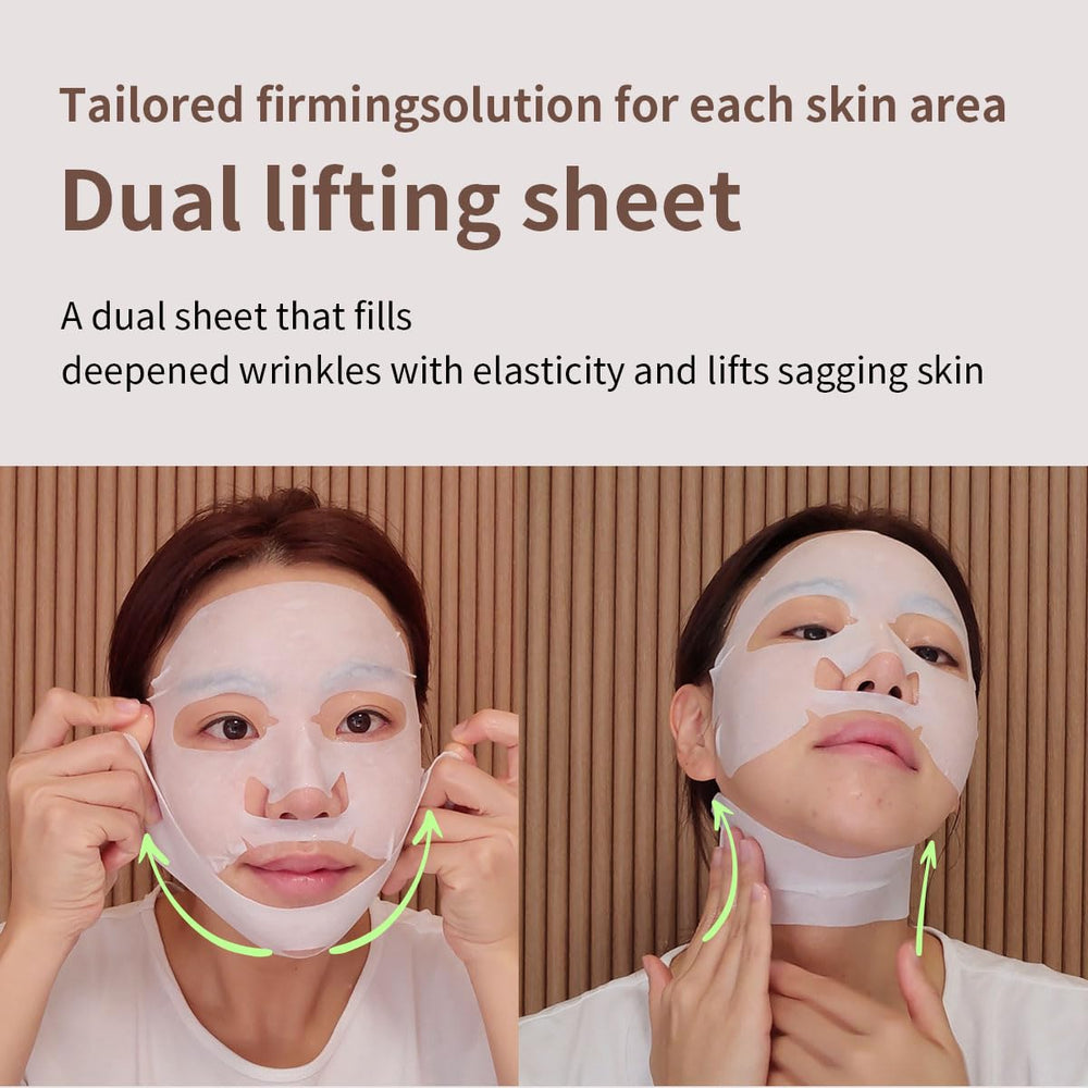 Mediheal Retinol Collagen Cream Lifting Mask v-line focus demonstrates area-specific firmness potential