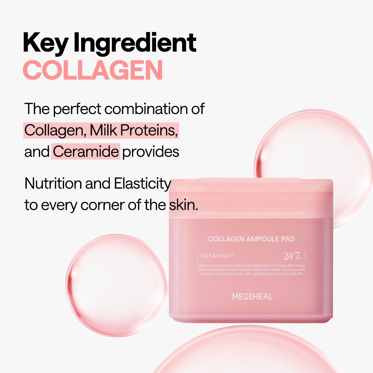 Mediheal Toner Pads cheeks smoothing area for improved texture.