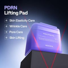 Mediheal toner pads day-night usage scene for quick skin refresh.
