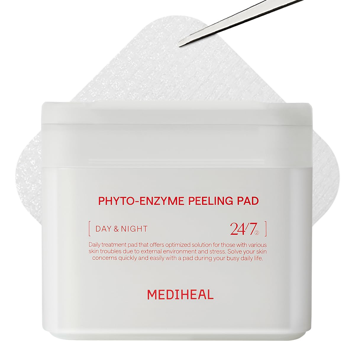Mediheal Toner Pads Phyto Enzyme pack showing deep cleansing and exfoliation