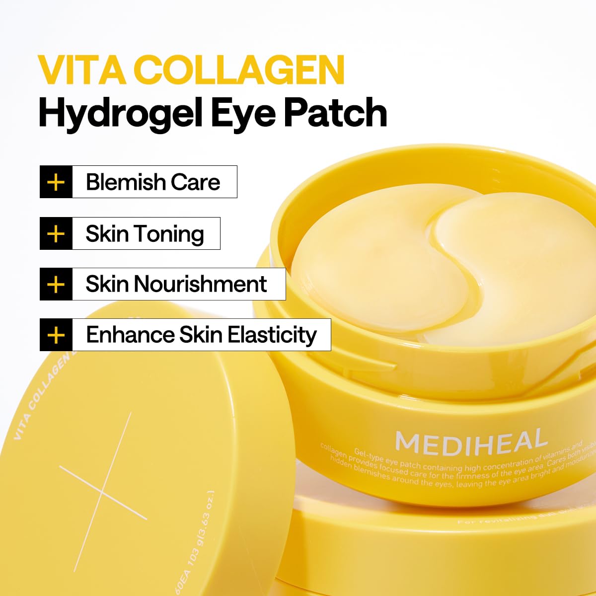 Mediheal Vita Collagen jar with sealing cap for freshness and easy storage.