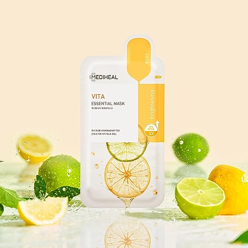 Mediheal Vita Essential ingredients vitamin complex highlighted for brighter, even tone.