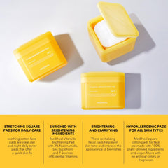 Close-up of Mediheal Vitamide Brightening Pad refill cotton pad texture.