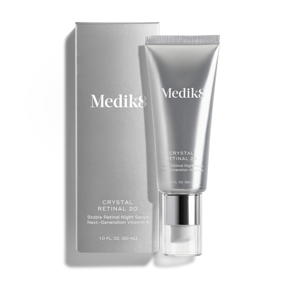 Medik8 Crystal Retinal 20 bottle for night serum promoting radiant skin.