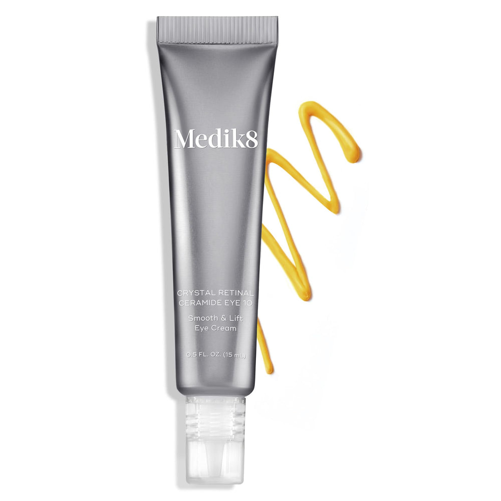 Medik8 Crystal Retinal Ceramide Eye-10 ingredients highlight ceramides for barrier support.