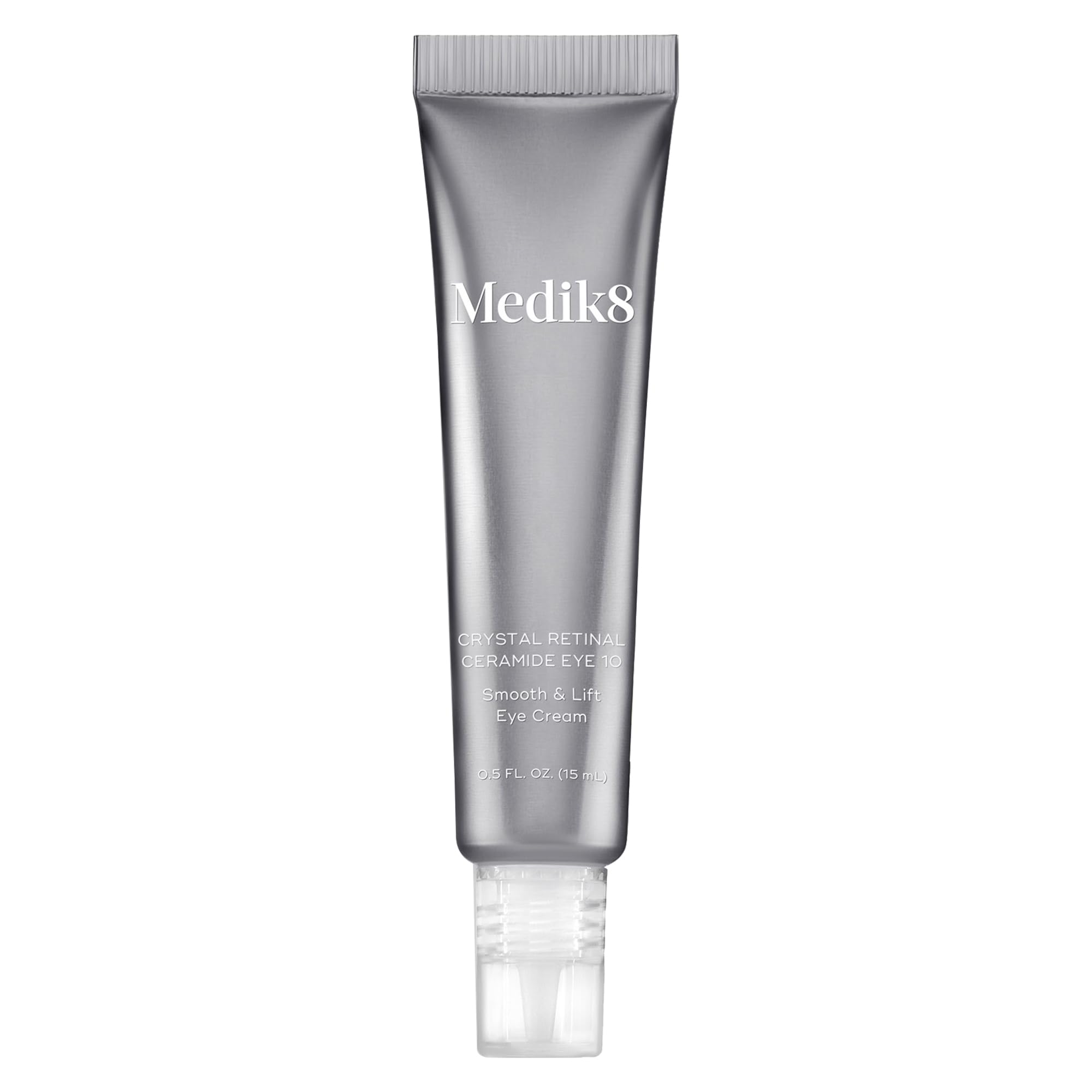 Medik8 Crystal Retinal Ceramide Eye-10 packaging close-up for travel-friendly use.