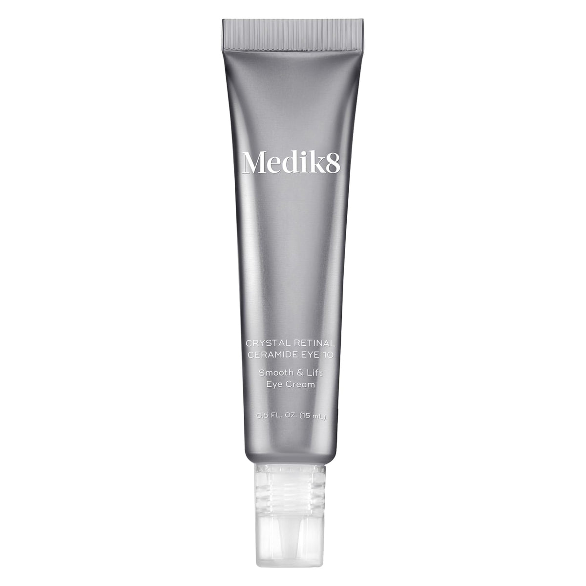 Medik8 Crystal Retinal Ceramide Eye-10 packaging close-up for travel-friendly use.