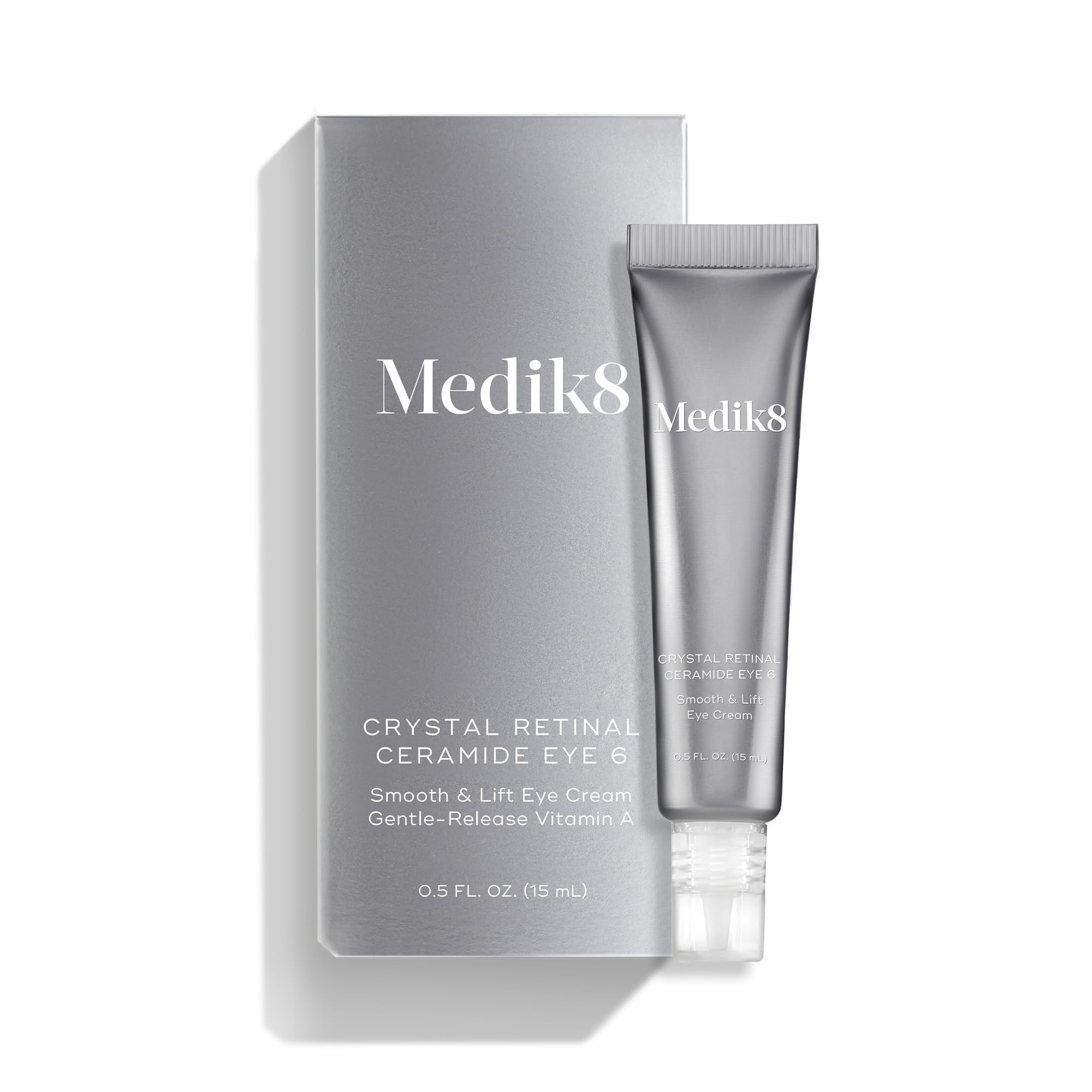 Medik8 Crystal Retinal Ceramide Eye 6 packaging — premium eye care for sensitive skin.