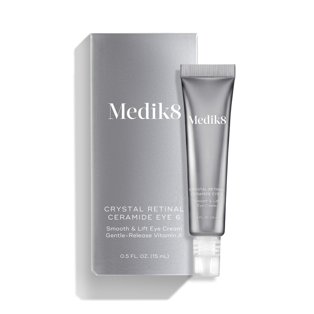 Medik8 Crystal Retinal Ceramide Eye 6 packaging — premium eye care for sensitive skin.
