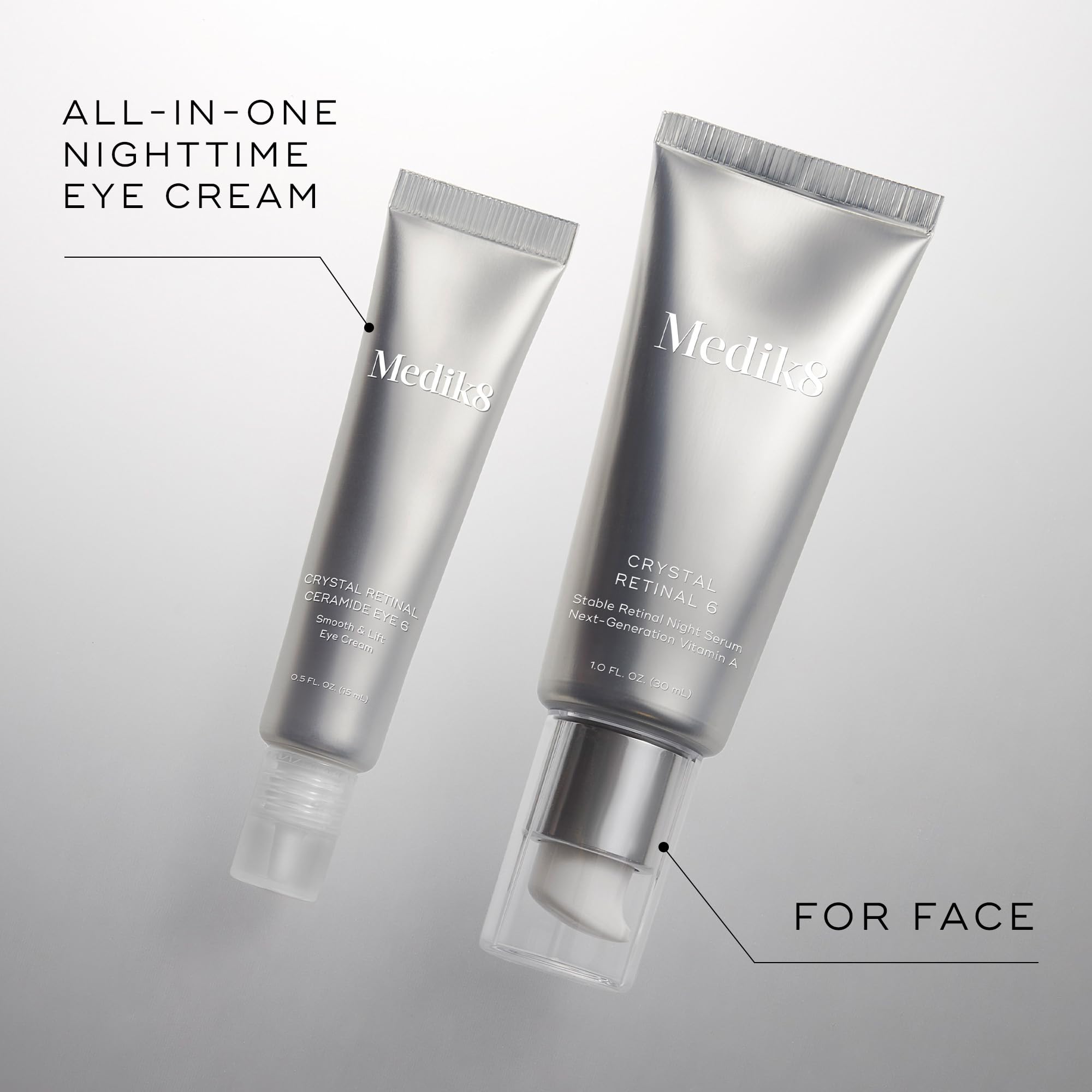 Medik8 Crystal Retinal Ceramide Eye 6 texture shot — lightweight hydration around eyes.