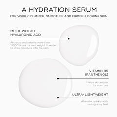 Medik8 Hydr8 B5 texture swatch shows smooth, cushiony hydration for all skin types.