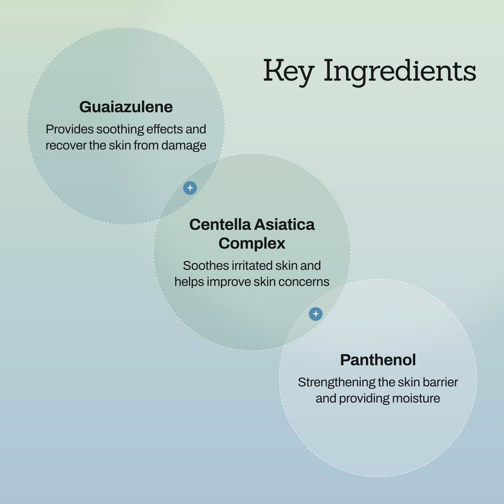 MEDITHERAPY Blue Centella Calming Cream swatch reveals lightweight, non-sticky hydration