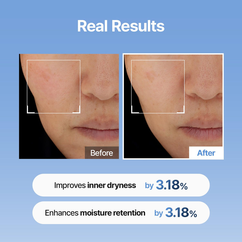 Meditherapy Hyaluronic Acid Serum swatch showing glow-ready skin as makeup base