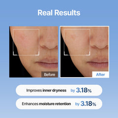 Meditherapy Hyaluronic Acid Serum swatch showing glow-ready skin as makeup base