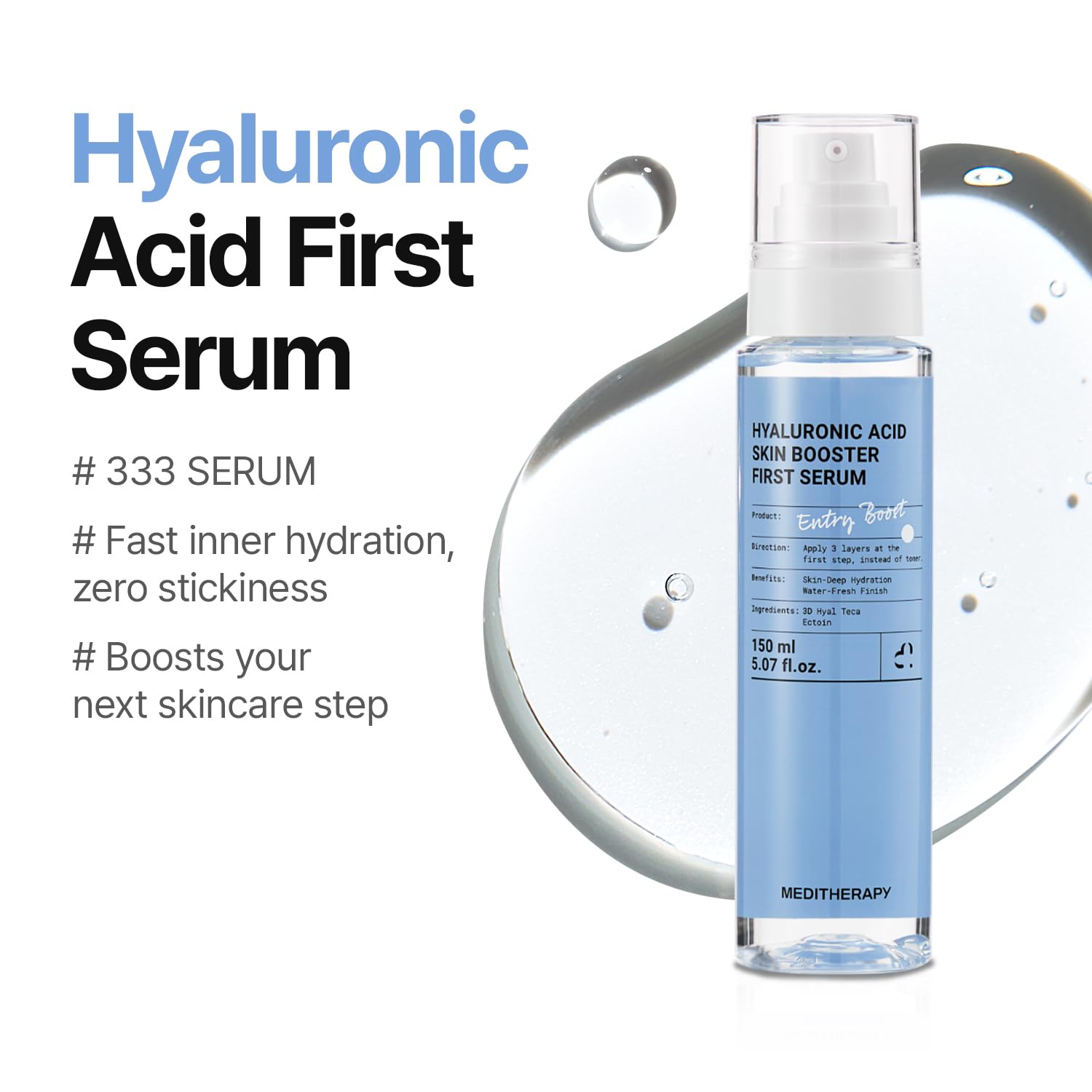Meditherapy Serum pump-dispense demonstrates easy, mess-free application