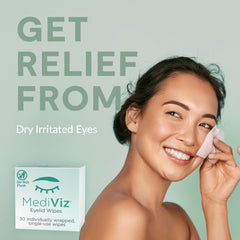 MEDIVIZ Eyelid Cleanser Wipes single-use packets enable hygienic daily cleansing