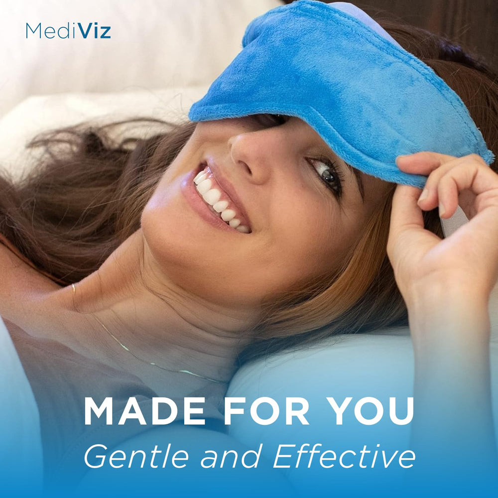 MEDIVIZ eye mask close-up shows soft fabric and gentle contact
