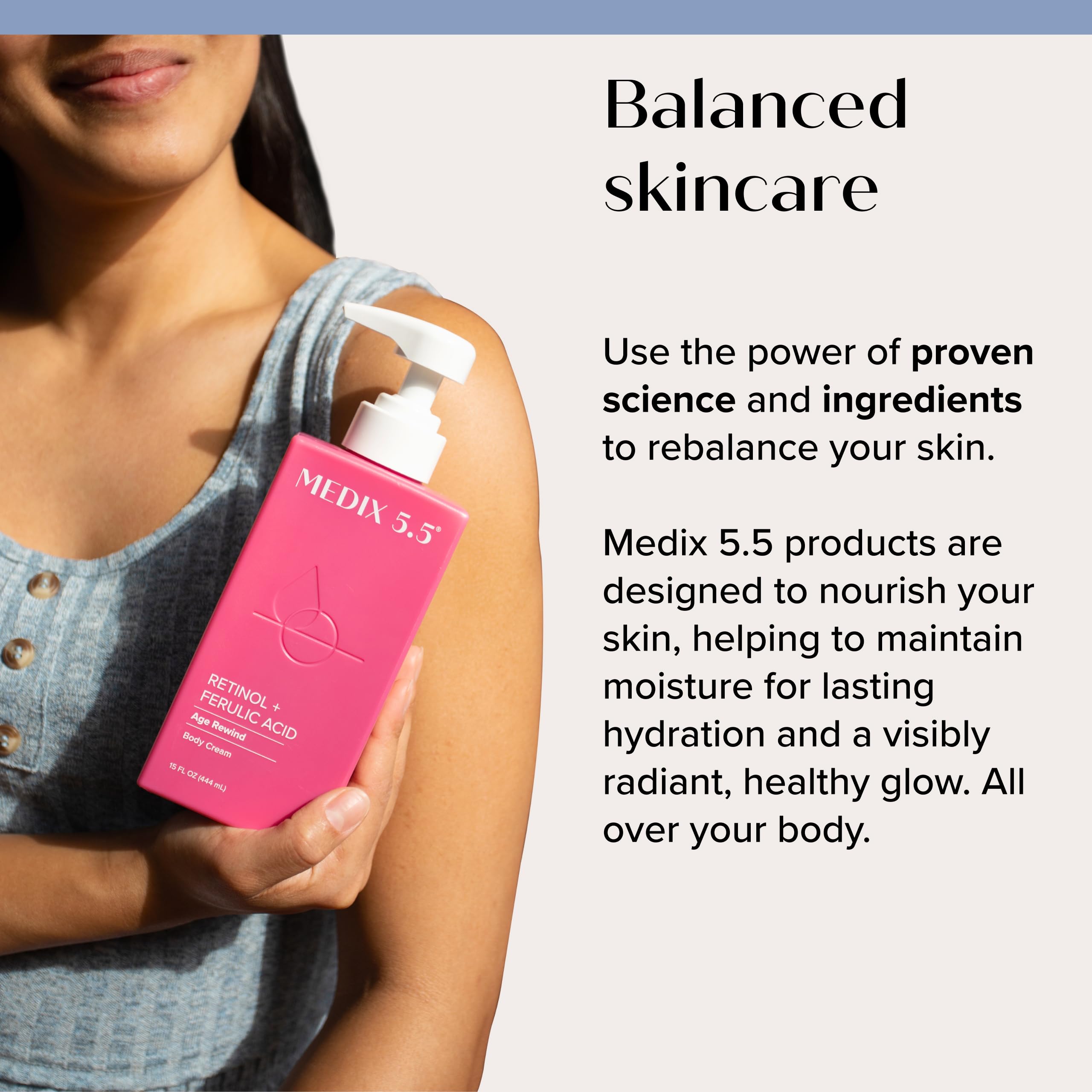 Medix 5.5 anti-aging concept image implying smoother-looking skin