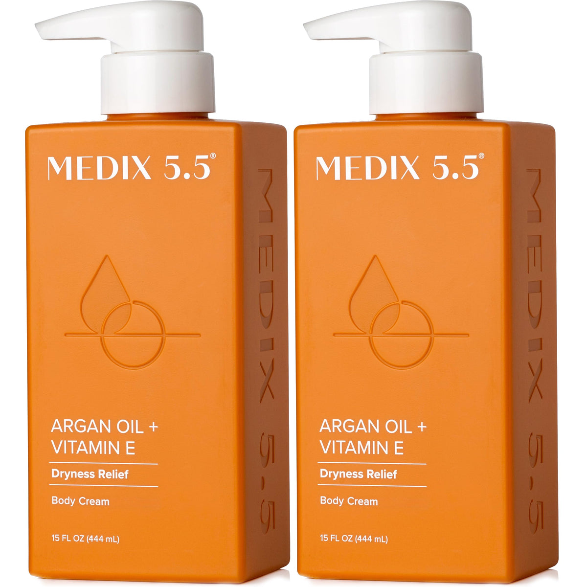 Medix 5.5 Argan Oil + Vitamin E Cream bottle delivers hydrating, non-greasy formula.