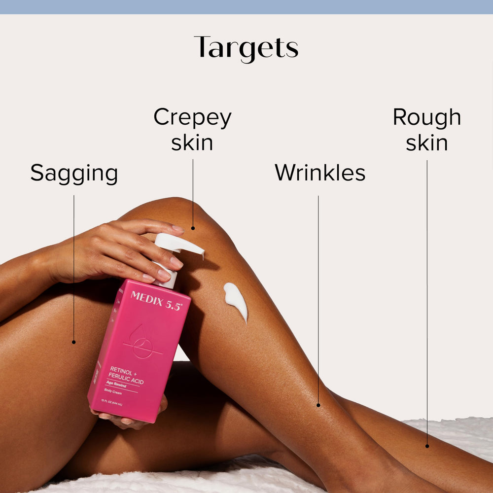 Medix 5.5 Set on bathroom shelf shows compact skincare routine.