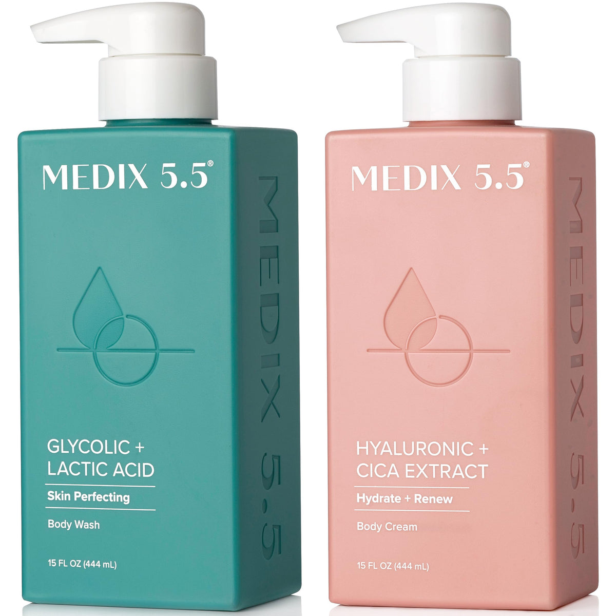 Medix 5.5 Exfoliating Wash foaming bottle demonstrates gentle cleansing for smoother skin