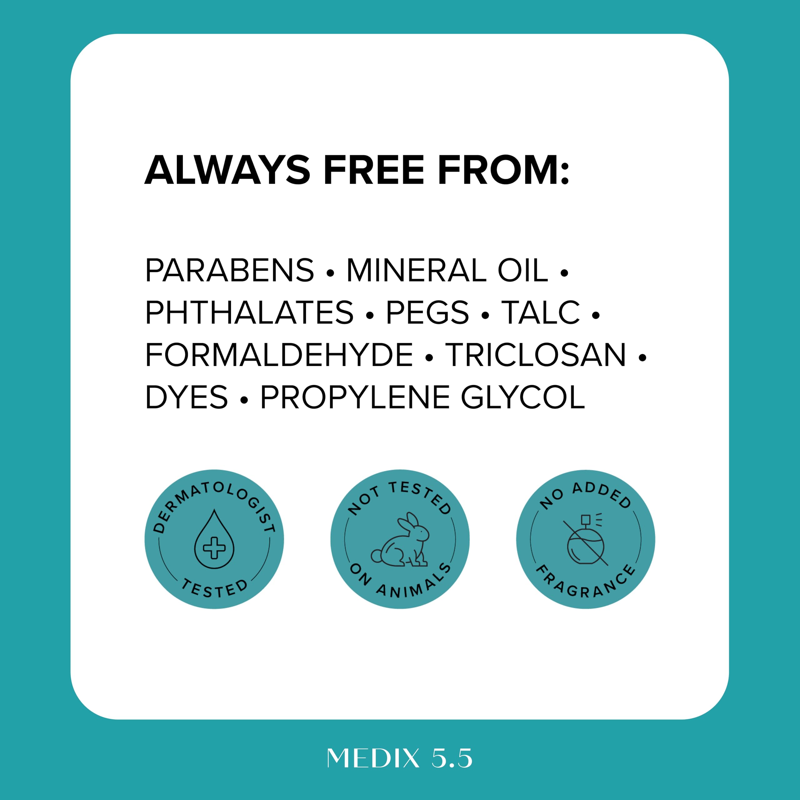 Fragrance-free dermatologist-tested label on the product box
