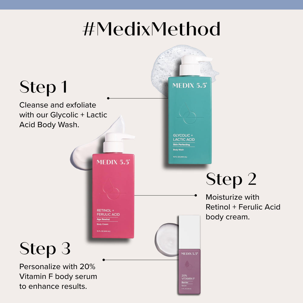 Medix 5.5 Glycolic Lactic Exfoliating Wash bottle foaming