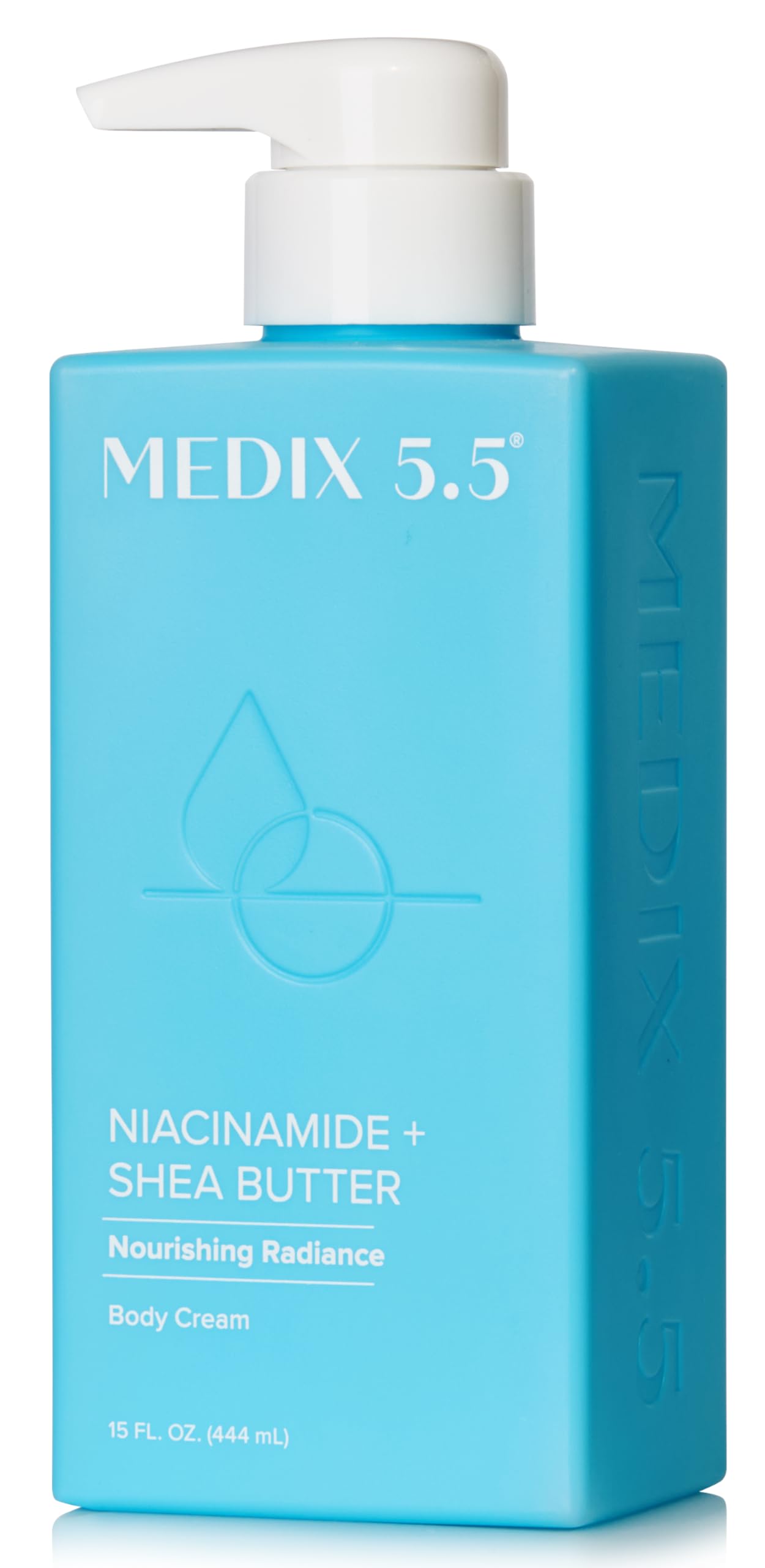 Medix 5.5 Niacinamide Face Moisturizer bottle pouring for smooth skin