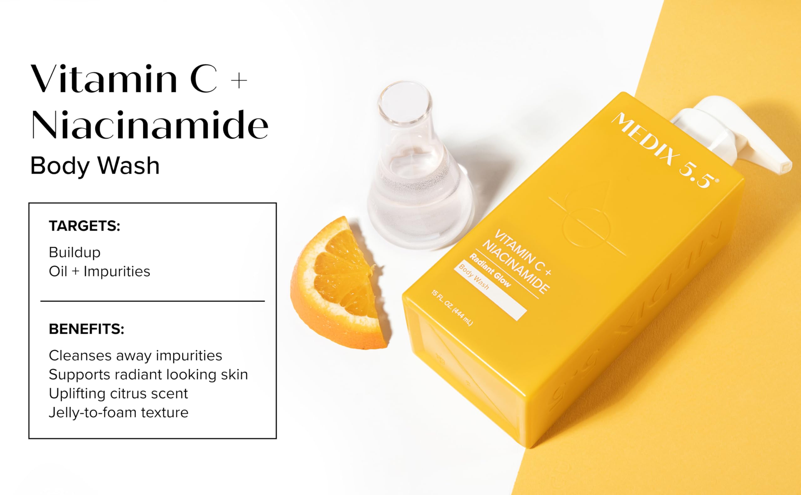 Medix 5.5 Radiant Glow citrus fragrance close-up evokes refreshing scent
