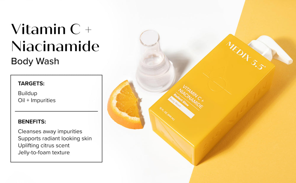 Medix 5.5 Radiant Glow citrus fragrance close-up evokes refreshing scent