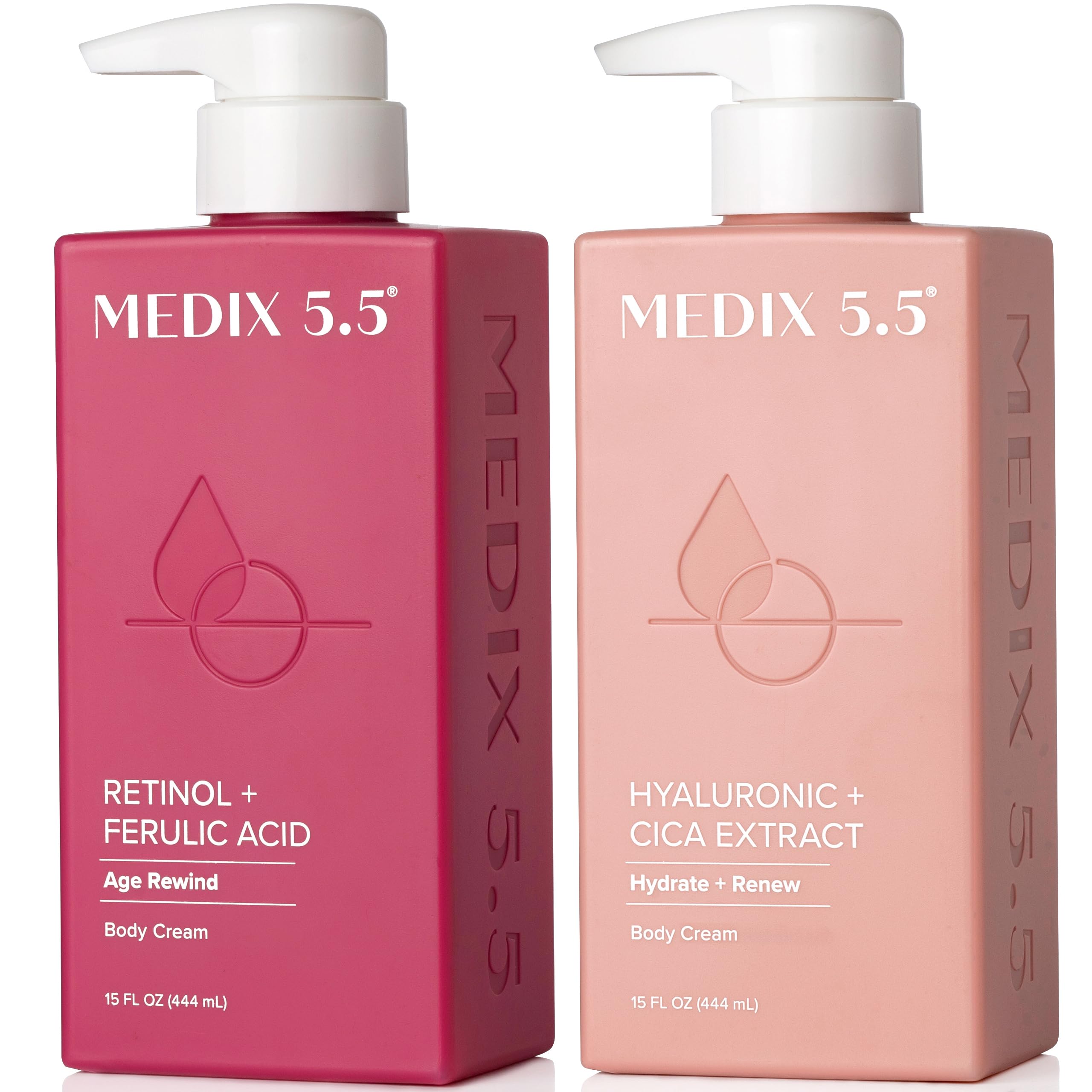 Medix 5.5 Retinol Body Lotion bottle for easy, hydrating application and a firmer appearance