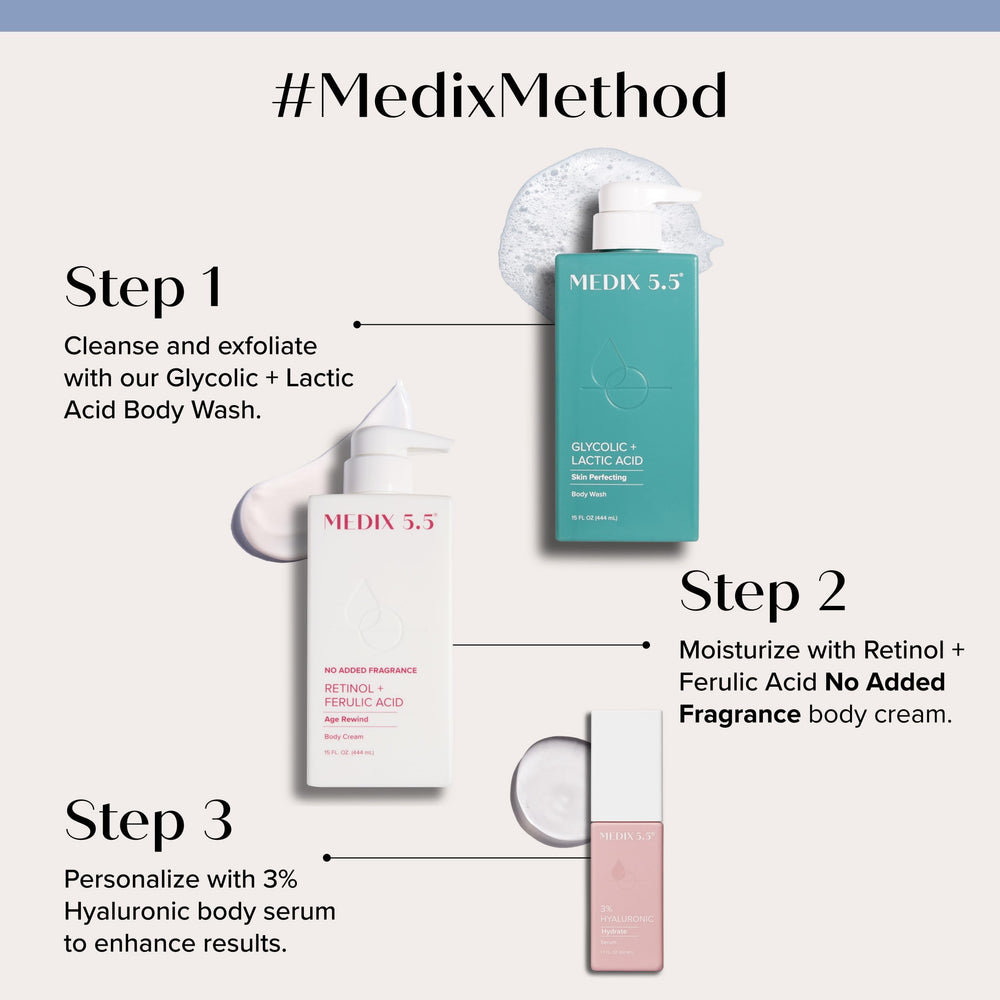 Medix 5.5 shea butter vitamin e nourishes skin during daily routine for lasting moisture