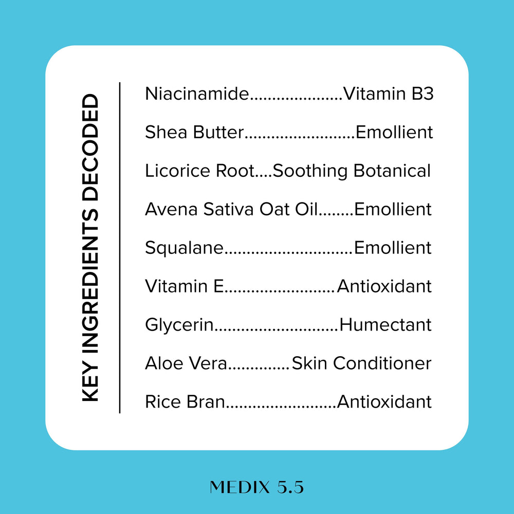 Medix 5.5 Unscented Niacinamide moisturizer absorbs quickly into skin