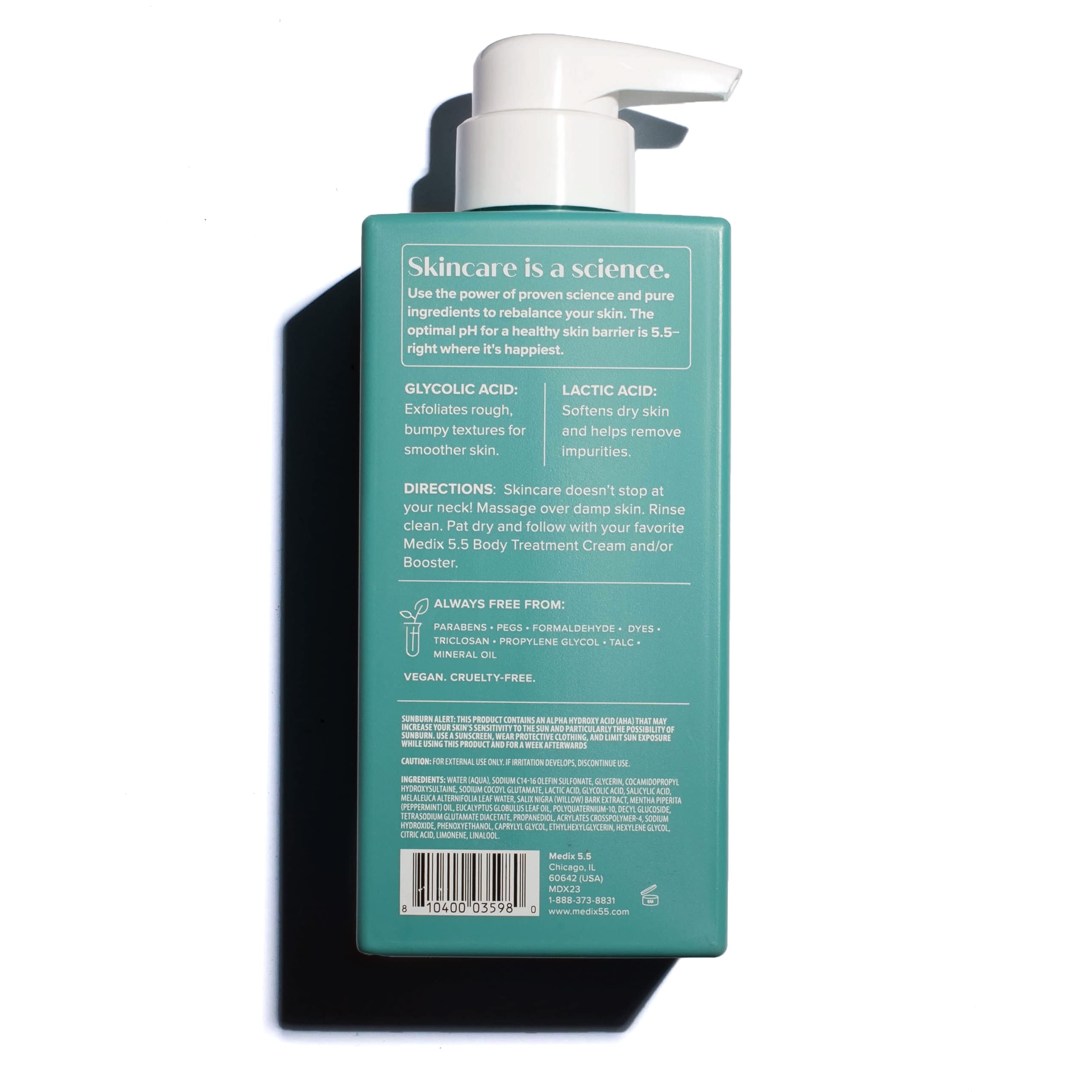 Medix 5.5 Vegan Cruelty-Free badge highlighting ethical skincare choice.