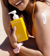 Medix 5.5 Vitamin C body lotion promotes radiant, hydrated skin.