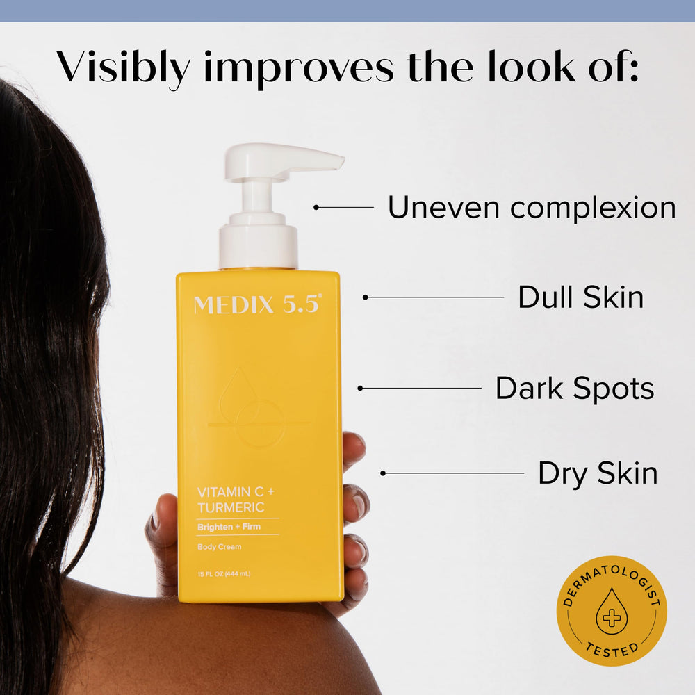 Medix 5.5 Vitamin C cream application close-up for smooth non-greasy finish.