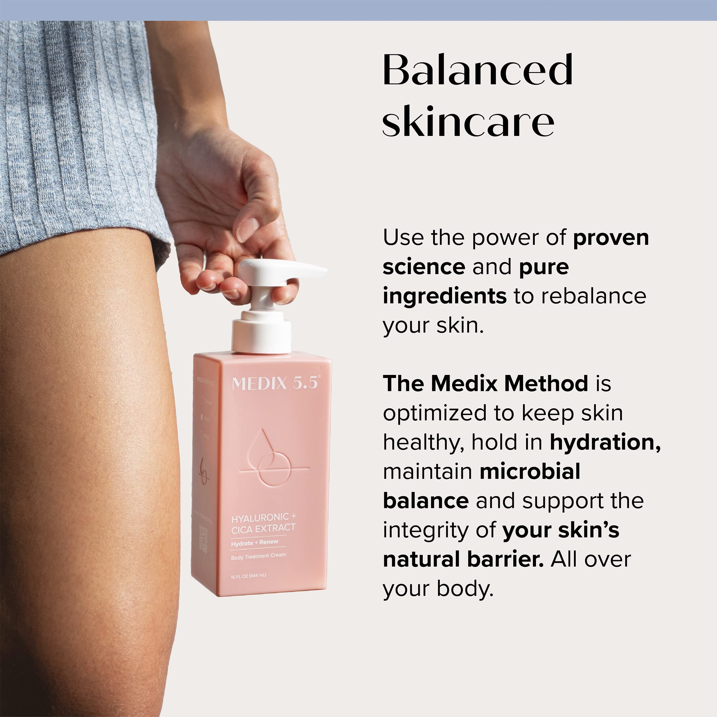 Medix 5.5 hydration closeup highlights plump, smooth look