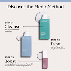 Medix 5.5 Exfoliating Wash foam close-up highlighting gentle exfoliation for radiant, refreshed skin.